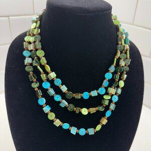 Blue and Green Acrylic Necklace